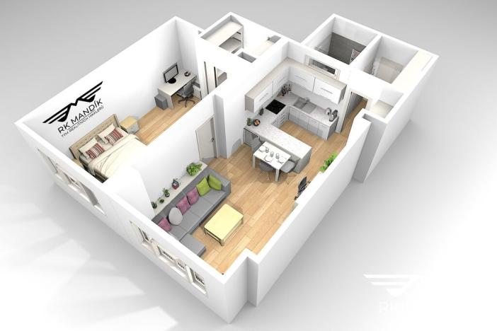 Pronájem bytu 2+kk, Praha - Libeň, Čihákova, 55 m2