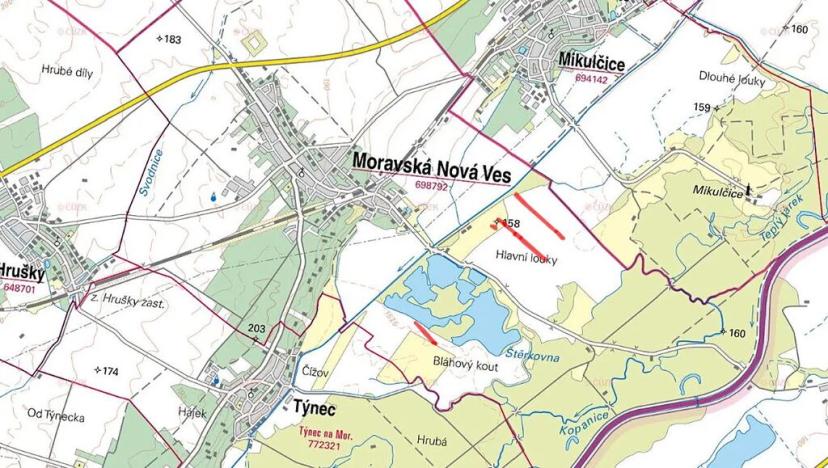 Prodej pole, Moravská Nová Ves, 18691 m2