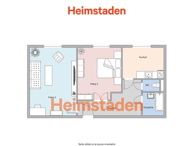 Pronájem bytu 2+1, Orlová - Lutyně, Ke Studánce, 51 m2