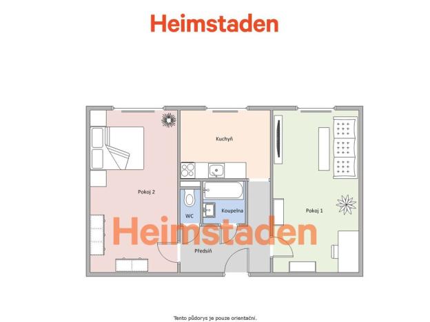 Pronájem bytu 2+1, Havířov - Město, Edisonova, 52 m2