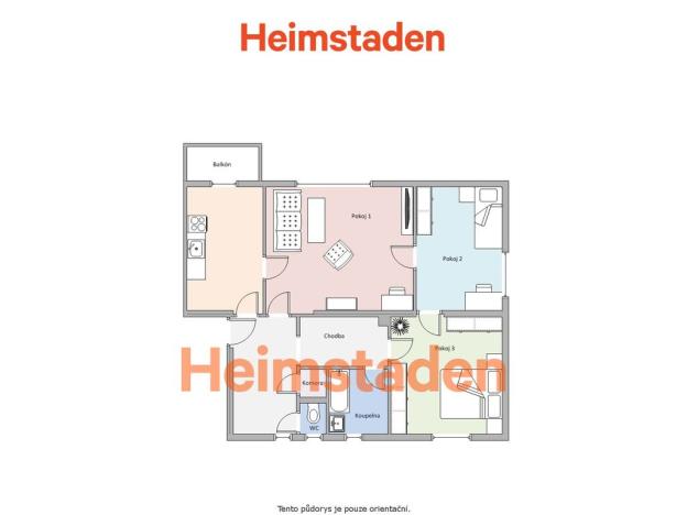 Pronájem bytu 3+1, Havířov - Šumbark, U Nádraží, 69 m2