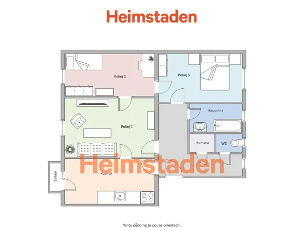 Pronájem bytu 3+1, Havířov - Prostřední Suchá, Kapitána Jasioka, 70 m2