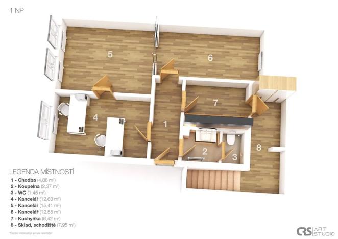 Prodej kanceláře, Praha - Hostivař, Hostivařská, 153 m2