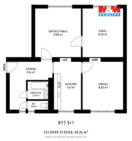 Prodej bytu 3+1, Ostrava - Zábřeh, Baranovova, 70 m2