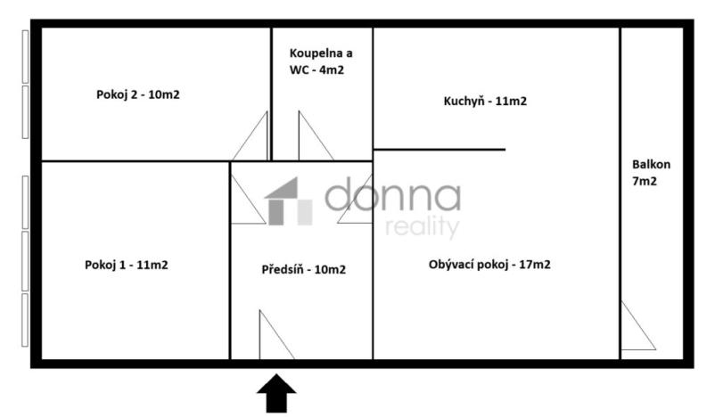 Pronájem bytu 3+kk, Praha, Kotorská, 63 m2