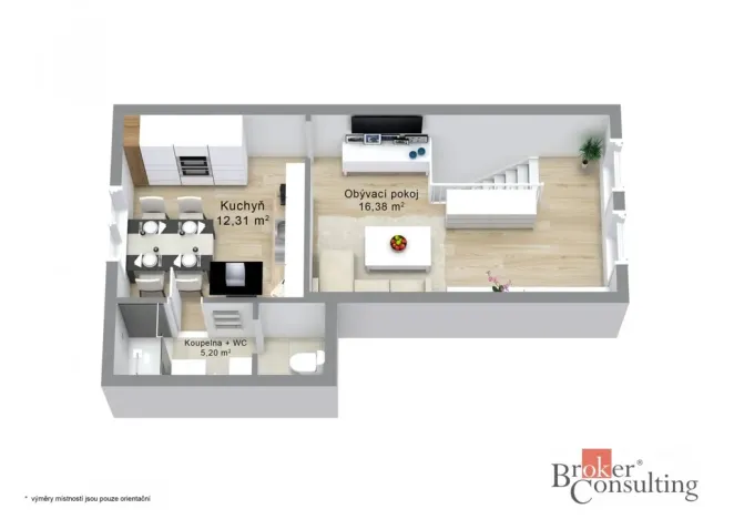 Prodej bytu 2+1, Dalovice - Všeborovice, Dolní, 62 m2