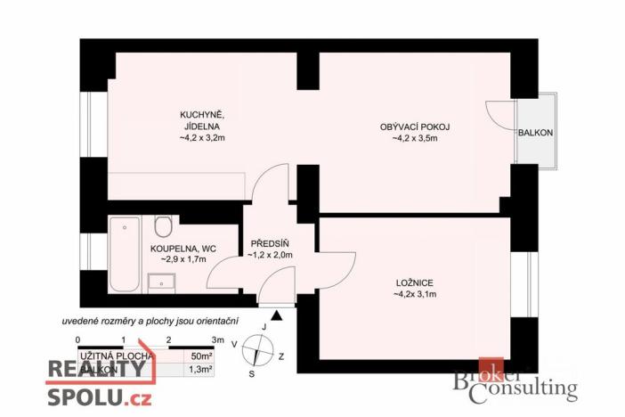 Prodej bytu 2+1, Milevsko, P. Bezruče, 58 m2
