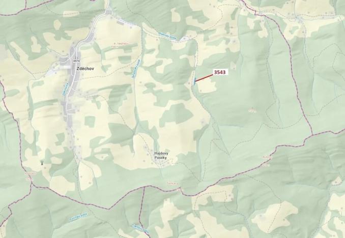 Dražba lesa, Zděchov, 1866 m2