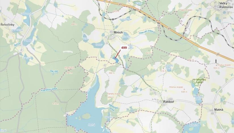 Dražba lesa, Kardašova Řečice, 25097 m2