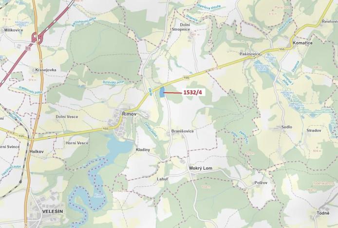 Dražba lesa, Římov, 34065 m2