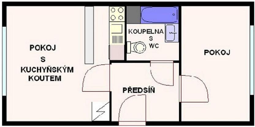 Pronájem bytu 2+kk, Liberec - Liberec XII-Staré Pavlovice, Malátova, 42 m2