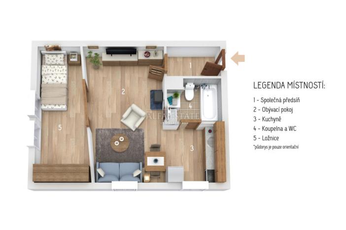 Prodej bytu 2+kk, Karlovy Vary - Stará Role, Závodu míru, 36 m2