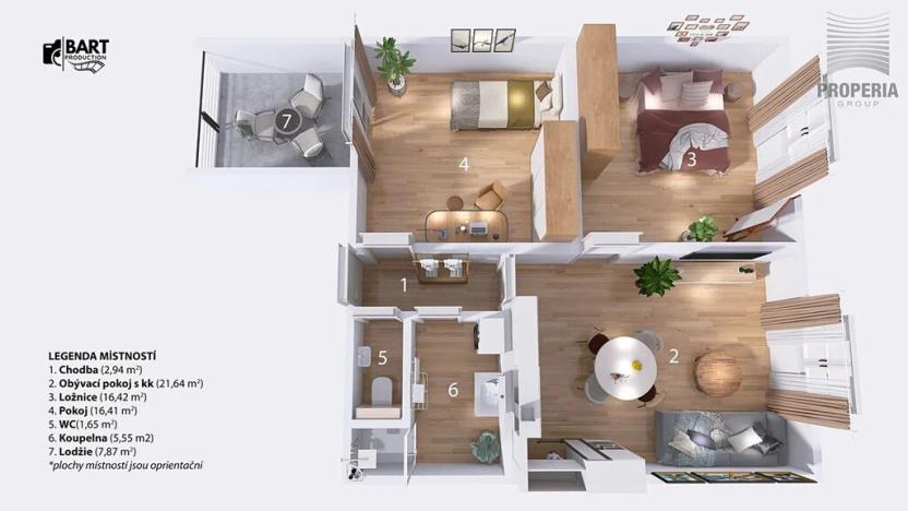 Prodej bytu 3+kk, Kobylnice, Uzavřená, 73 m2