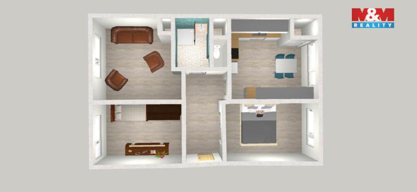 Prodej bytu 3+1, Neratovice, Dr. E. Beneše, 70 m2