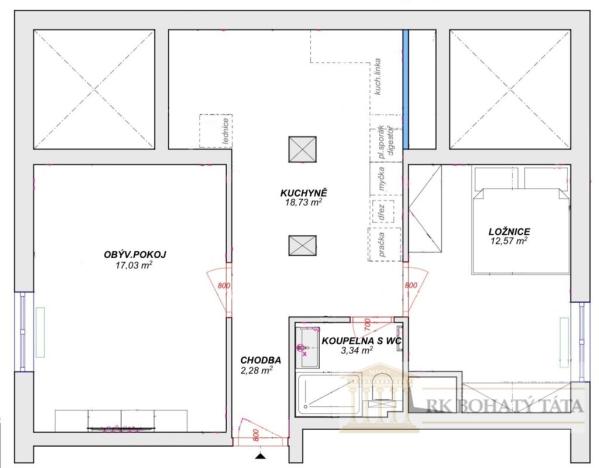 Pronájem bytu 2+1, Příbram - Příbram VII, náměstí Fráni Kučery, 54 m2