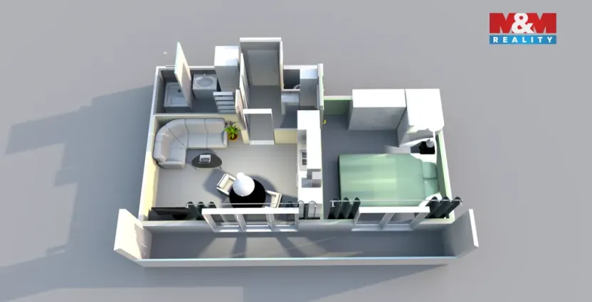 Prodej bytu 2+kk, Praha, Na Maninách, 43 m2