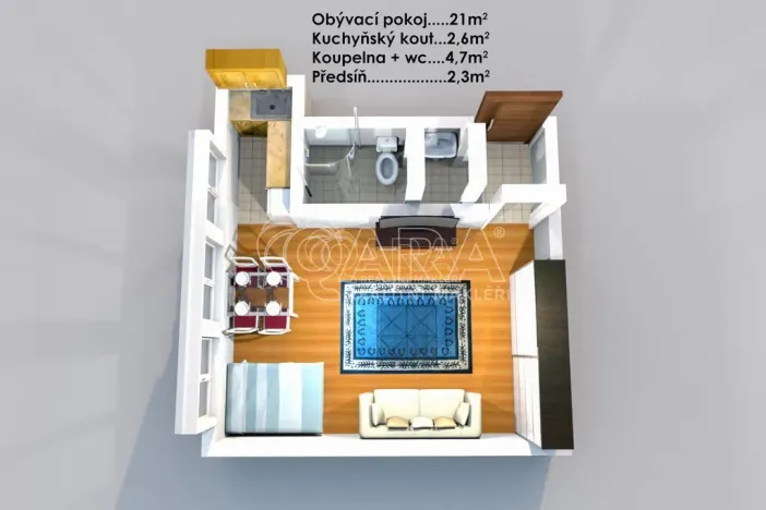 Pronájem bytu 1+kk, Praha - Stodůlky, Petržílkova, 32 m2