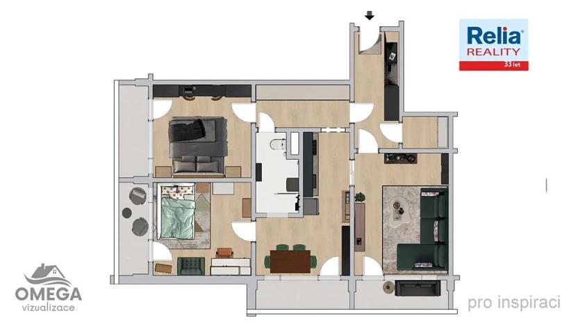 Prodej bytu 3+1, Liberec, Jáchymovská, 73 m2