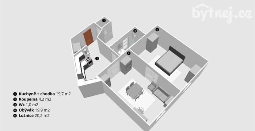 Pronájem bytu 2+1, Praha - Bubeneč, Puškinovo náměstí, 65 m2