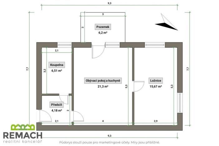 Prodej bytu 2+kk, Buchlovice, V Lúčkách, 50 m2