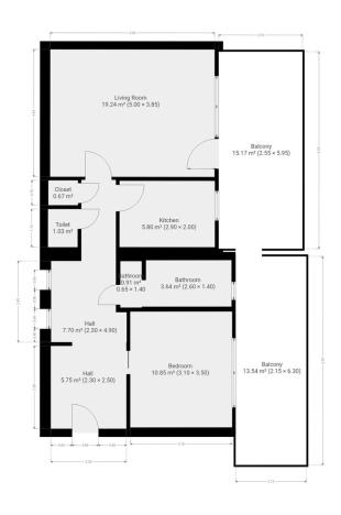 Pronájem bytu 2+1, Praha - Košíře, Pod Šmukýřkou, 61 m2