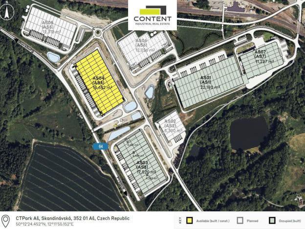 Pronájem výrobních prostor, Aš, Skandinávská, 10000 m2