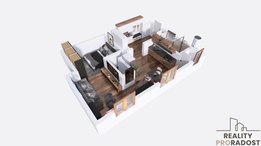 Prodej bytu 1+kk, Ostrava - Moravská Ostrava, Bachmačská, 45 m2