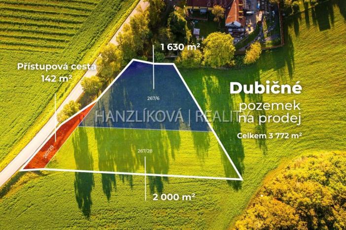 Prodej pozemku pro bydlení, Dubičné, 1630 m2