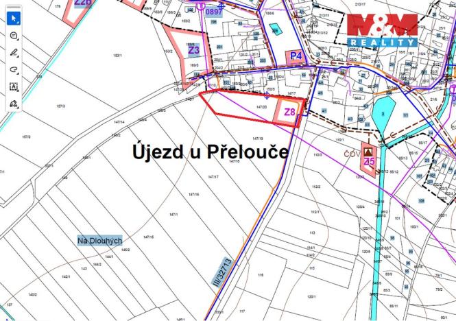 Prodej pozemku pro bydlení, Újezd u Přelouče, 2500 m2