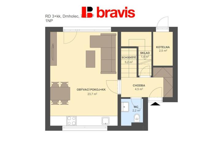 Prodej rodinného domu, Drnholec, Výsluní, 80 m2