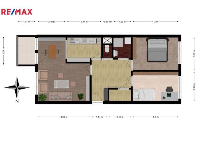 Prodej bytu 3+1, Praha - Chodov, Jažlovická, 75 m2