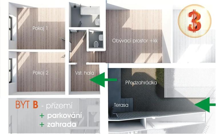 Prodej bytu 3+kk, Svatobořice-Mistřín, Hlavní, 84 m2