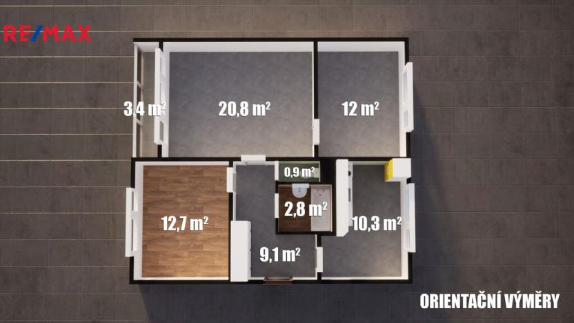 Prodej bytu 3+1, Liberec - Liberec VI-Rochlice, Sametová, 70 m2