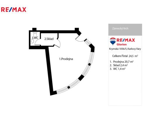 Prodej obchodního prostoru, Karlovy Vary, Zámecký vrch, 30 m2