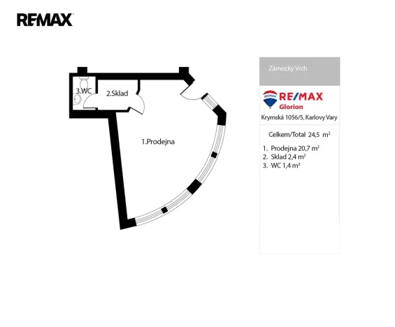 Prodej obchodního prostoru, Karlovy Vary, Zámecký vrch, 30 m2