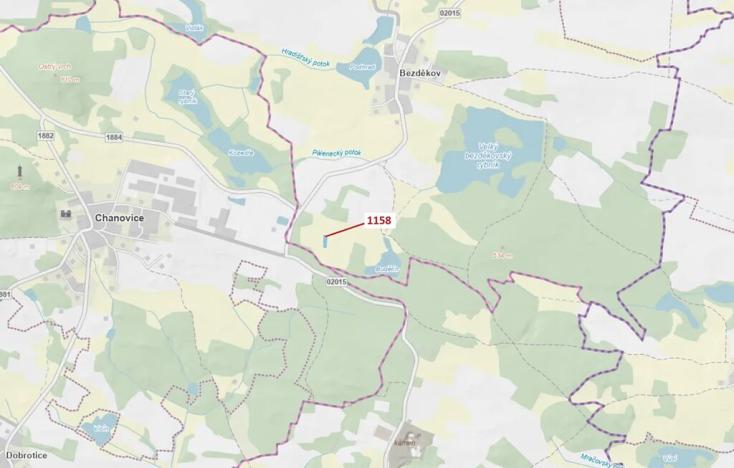 Dražba lesa, Hradiště, 1323 m2