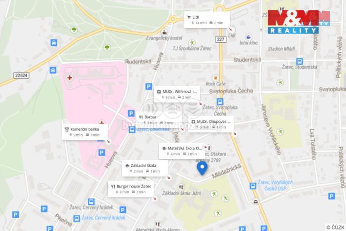 Pronájem bytu 1+1, Žatec, Mládežnická, 39 m2