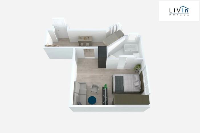 Pronájem bytu 1+1, Olomouc, Starodružiníků, 28 m2