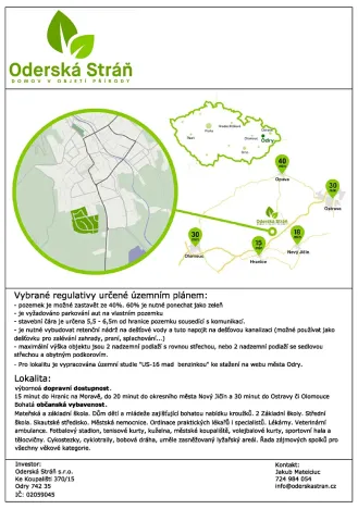 Prodej pozemku pro bydlení, Odry, 792 m2