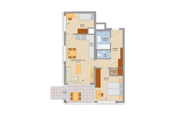 Prodej bytu 3+kk, Praha, Bessemerova, 69 m2