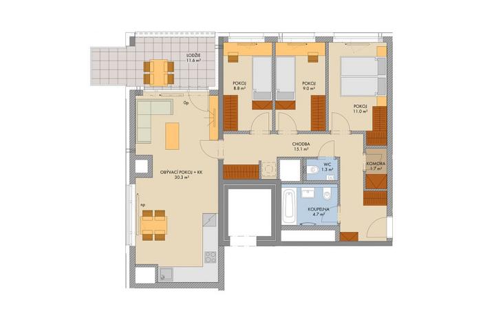 Prodej bytu 4+kk, Praha, Bessemerova, 86 m2