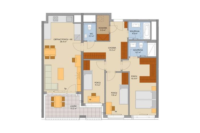 Prodej bytu 4+kk, Praha, Bessemerova, 96 m2