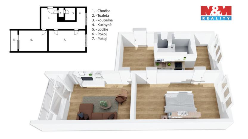 Prodej bytu 2+1, Hořice, Pod Lipou, 62 m2