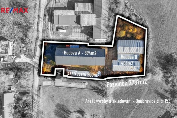 Pronájem skladu, Doubravice, 1380 m2