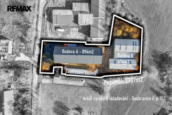 Pronájem skladu, Doubravice, 1380 m2