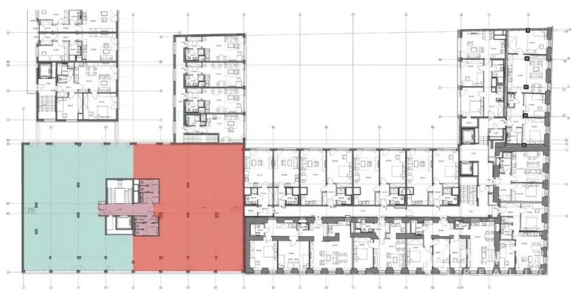 Pronájem kanceláře, Praha - Karlín, Thámova, 293 m2