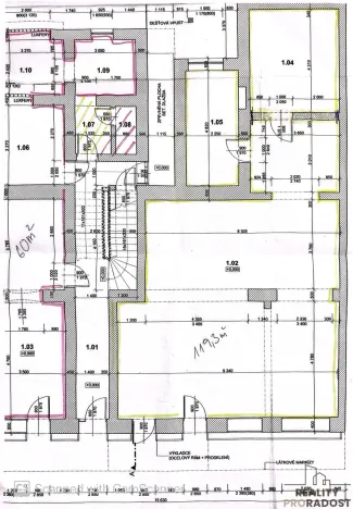 Pronájem obchodního prostoru, Hodonín, Národní třída, 119 m2