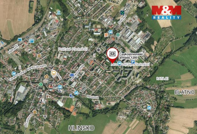 Pronájem bytu 1+1, Hlinsko, Československé armády, 36 m2