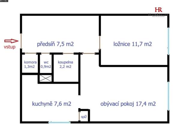 Prodej bytu 2+kk, Praha - Kamýk, Smotlachova, 49 m2