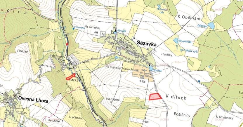 Prodej pole, Sázavka, 12310 m2